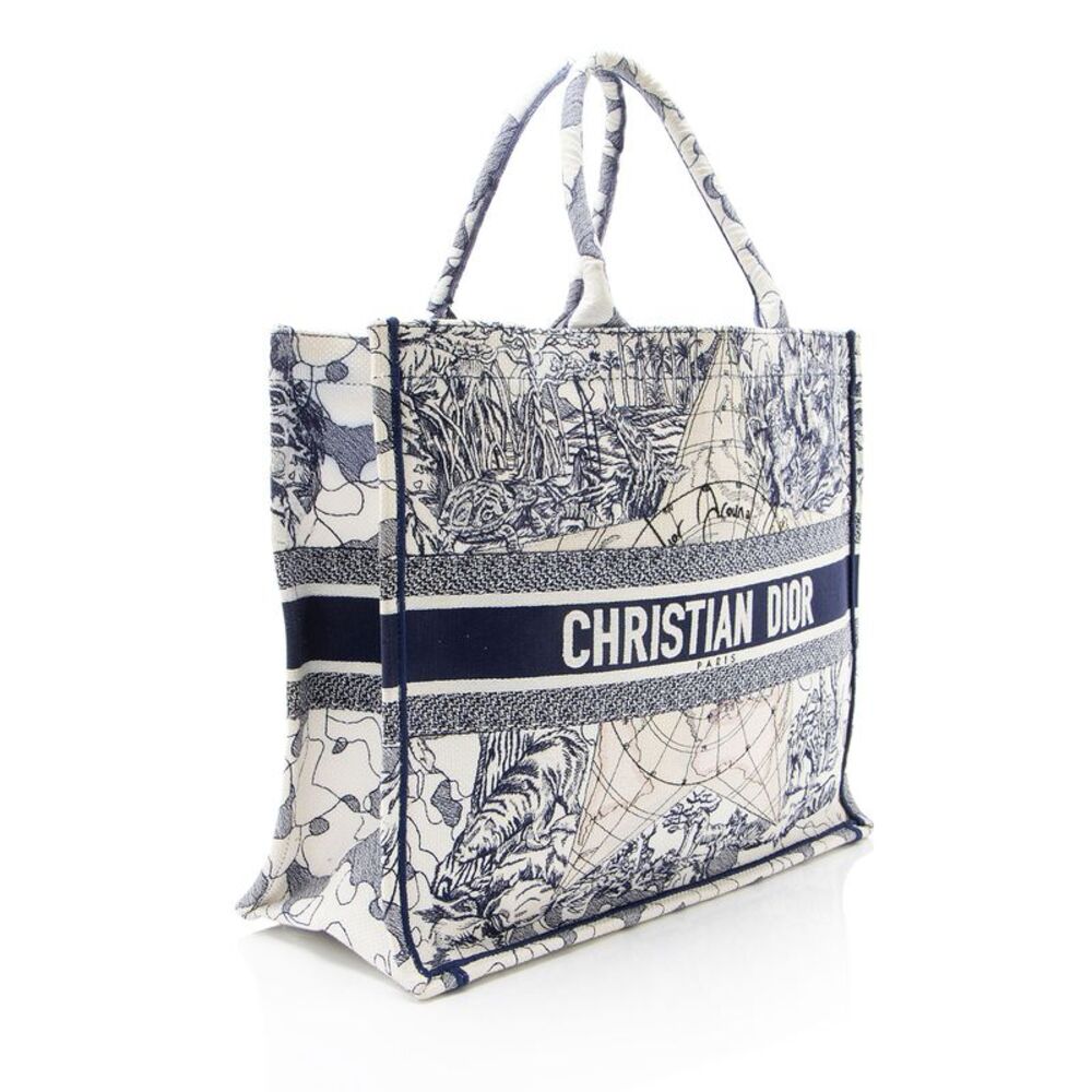 Dior Embroidered Canvas Around the World Large Book Tote - Picture 2 of 12